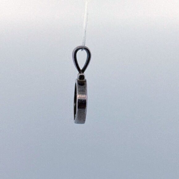 Estate Sterling Silver 925 Mother of Pearl Oval Pendant 3.6g No Chain Vintage - Picture 2 of 8